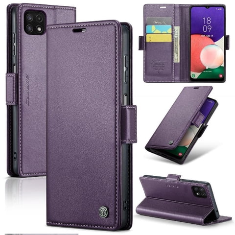 Caseme Tipo Cartera Samsung Galaxy A22 5G Con Cierre Magnético, Rfid, Tarjetero, Soporte, Carga Inalámbrica