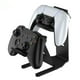 thumbnail image 1 of Soporte 2-en-1 de aleación de zinc para dos mandos - Organizador robusto de sobremesa para juegos compatible con Nintendo Switch PS 5/4 Xbox Series X/S-Negro, 1 of 7