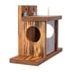 thumbnail image 1 of Alimentador de ardilla de madera, Alimentadores de ardilla para el invierno exterior, Alimentador de chipmunch de madera para maíz, cacahuetes, Caja duradera Fácil de llenar con panel fronta, 1 of 3