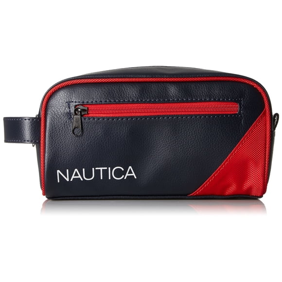 Organizador de viaje Nautica para hombre, neceser con cierre superior, rojo