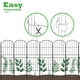 thumbnail image 3 of Cerca decorativa para jardín OUSHENG, paquete de 10, metal resistente al óxido, 3 of 6