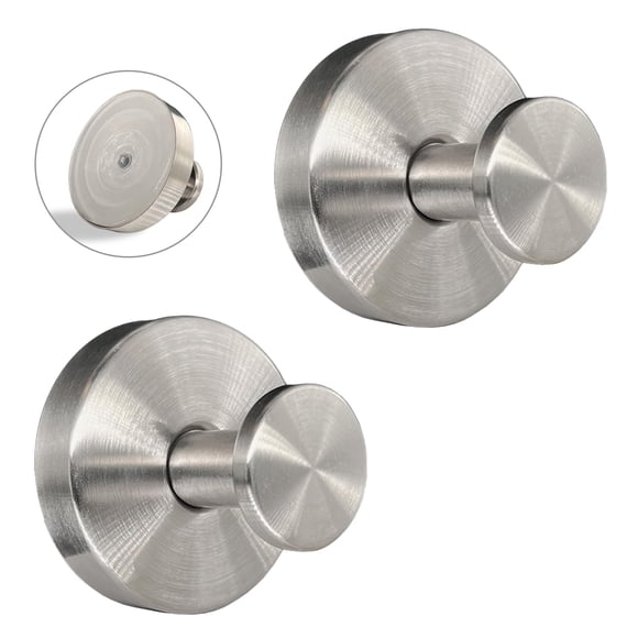Ganchos de succión Welsa, 2 piezas, acero inoxidable, cromo mate