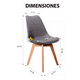thumbnail image 5 of 4und Silla de comedor Tulip Acolchada - Gris, 5 of 5
