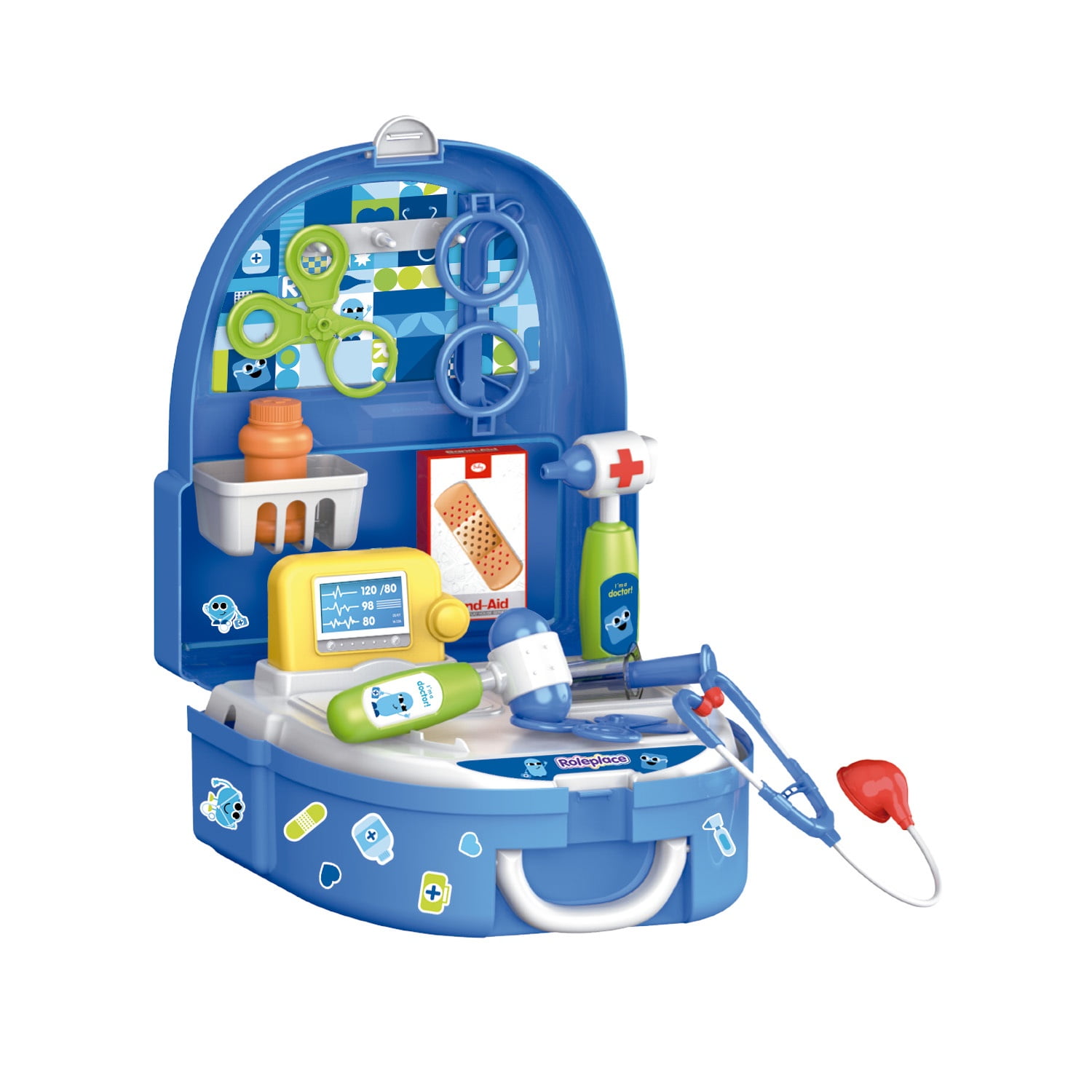 Roleplace - Mochila Doctor Infantil Con Accesorios Médicos 18 Piezas
