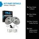 thumbnail image 2 of Kit de pastillas y discos de freno TRQ cerámicos traseros para Chevy 2002-2003, 2 of 9