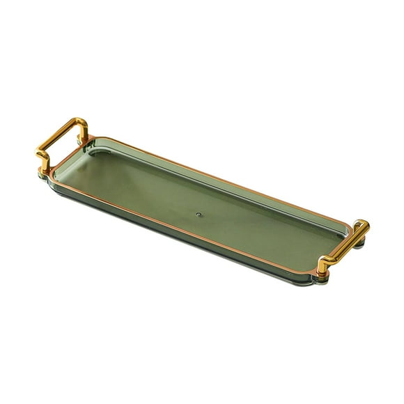 Platos Rectangulares Para Servir Con Asas, Bandeja De Tocador Para Fiesta, Hogar, Cocina, Verde