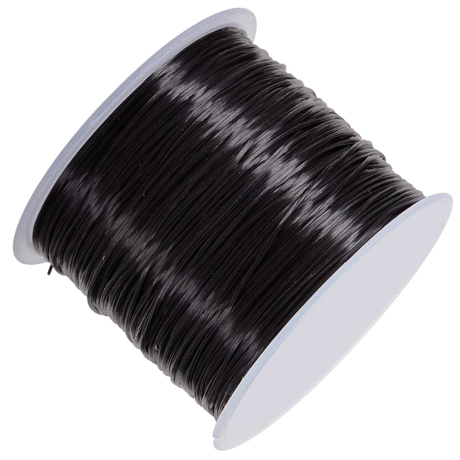 Bothyi - Cuerda Elástica De 0,8mm, Cordón De Cuentas, Hilo Elástico Para Abalorios, Accesorios De Bricolaje, Negro