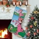 thumbnail image 1 of Snagglepuss Tema: Calcetines de Navidad, fino lino blanco para colgar en escaleras y chimenea, decoración navideña para el hogar, regalo de Navidad.54cm×38cm, 1 of 5
