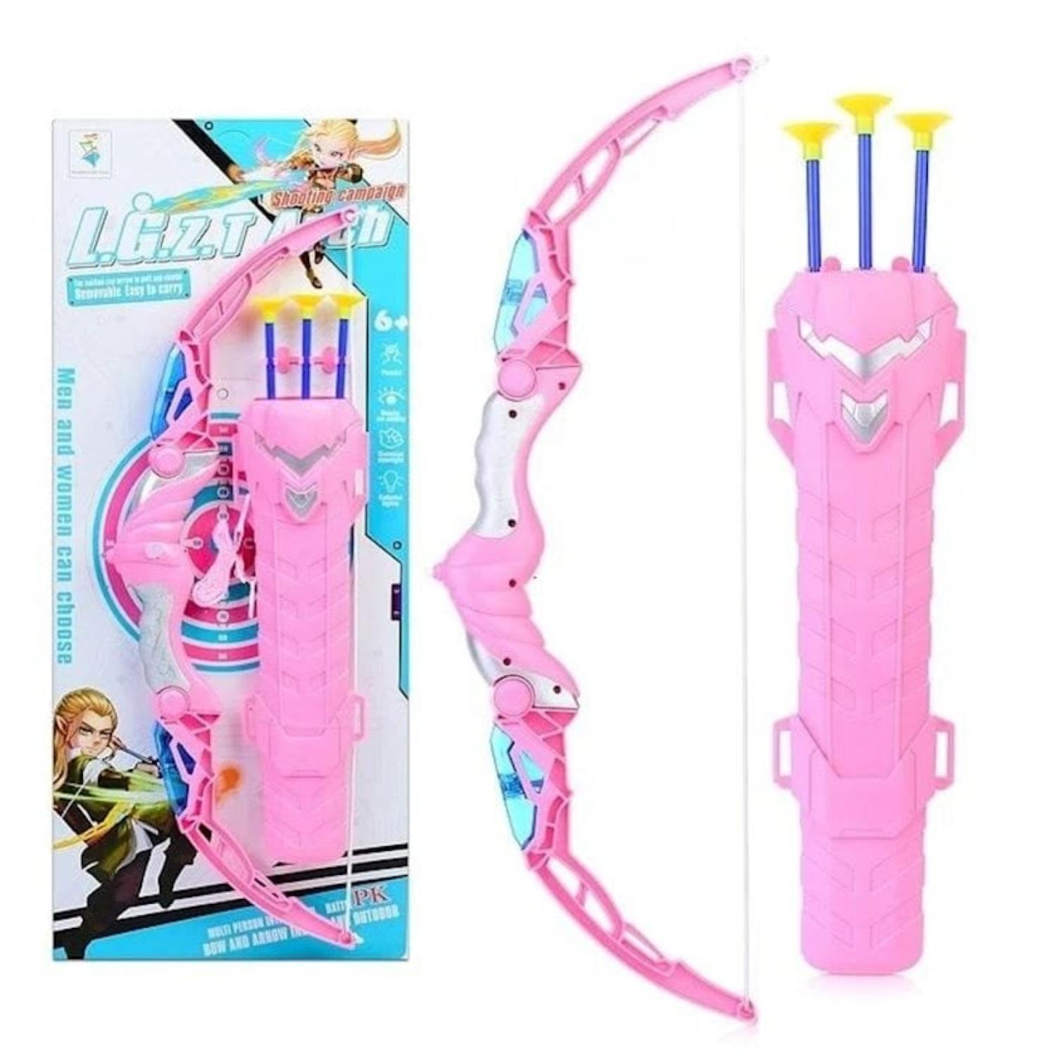 Total E-Commerce - Juguete Arco Y Flechas Con Luces Rosado Infantil