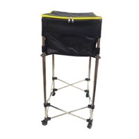 Magideal - Carro Para Pelotas De Tenis, Carro Con Ruedas, Carrito De Enseñanza Con Ruedas Compacto Y Desmontable, Ligero, De Gran Capacidad, Para Béisbol Y Softb Negro