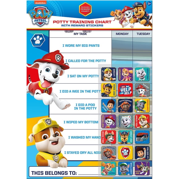 Tabla de recompensas Paper Projects 29,7 cm x 42 cm Paw Patrol