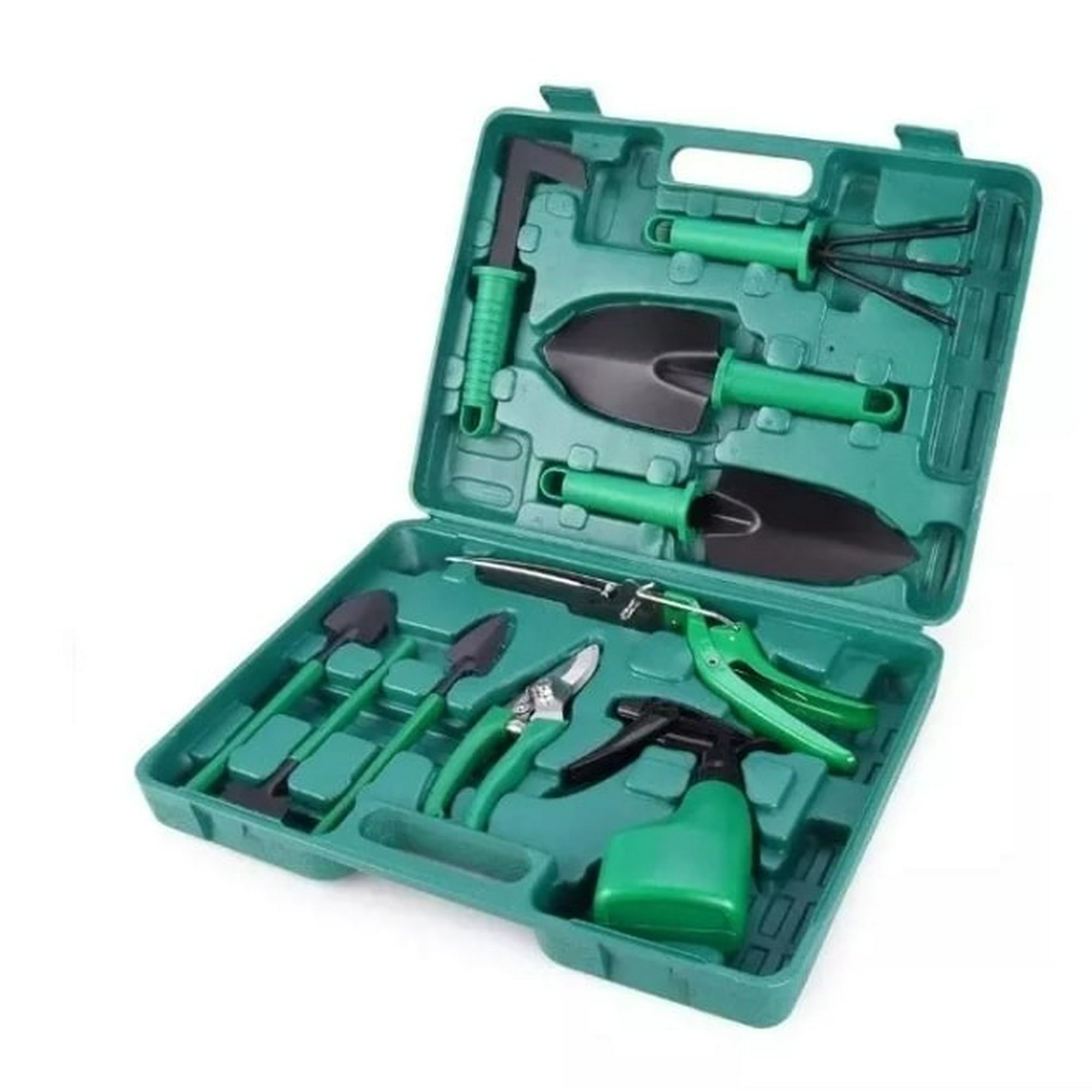 Factorynet - Kit Herramientas Jardinería Acero Rastrillo Tijera Podar