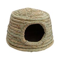 Ioensy - Casa De Hierba De Conejo, Casa De Juegos Estable, Refugio De Paja Para Hurón Canario Grande