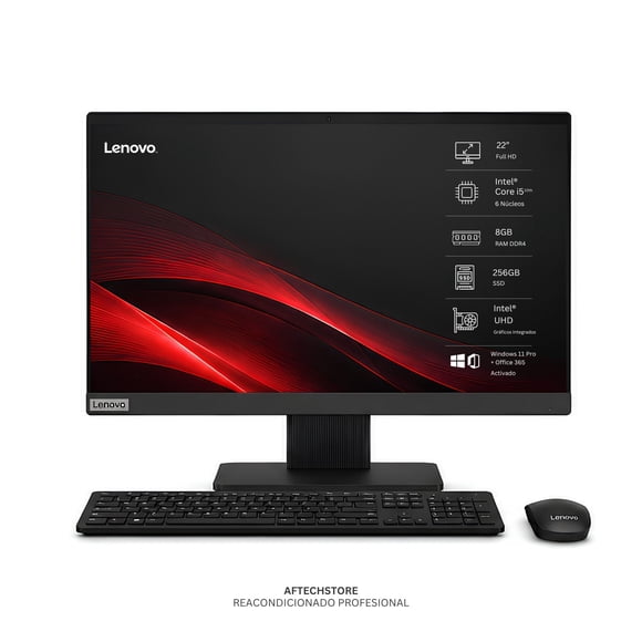 AIO Lenovo V50a I5 10th 8GB 256GB - Win11+Office - Reacondicionado Profesional