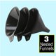 thumbnail image 4 of Set de Embudos KarZone 3 unidades de boca ancha 17 cm anti-derrame, 4 of 6