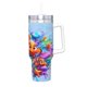thumbnail image 2 of Buscando a Nemo Vaso aislado de acero inoxidable con asa, diseño temático, regalo para familia, amigos y fans; incluye pajita y encaja en el portavasos estándar, 40 oz, 2 of 6