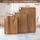 thumbnail image 5 of Tabla de cortar Timberro 30x20x2 cm de madera de acacia con mangos, 5 of 7