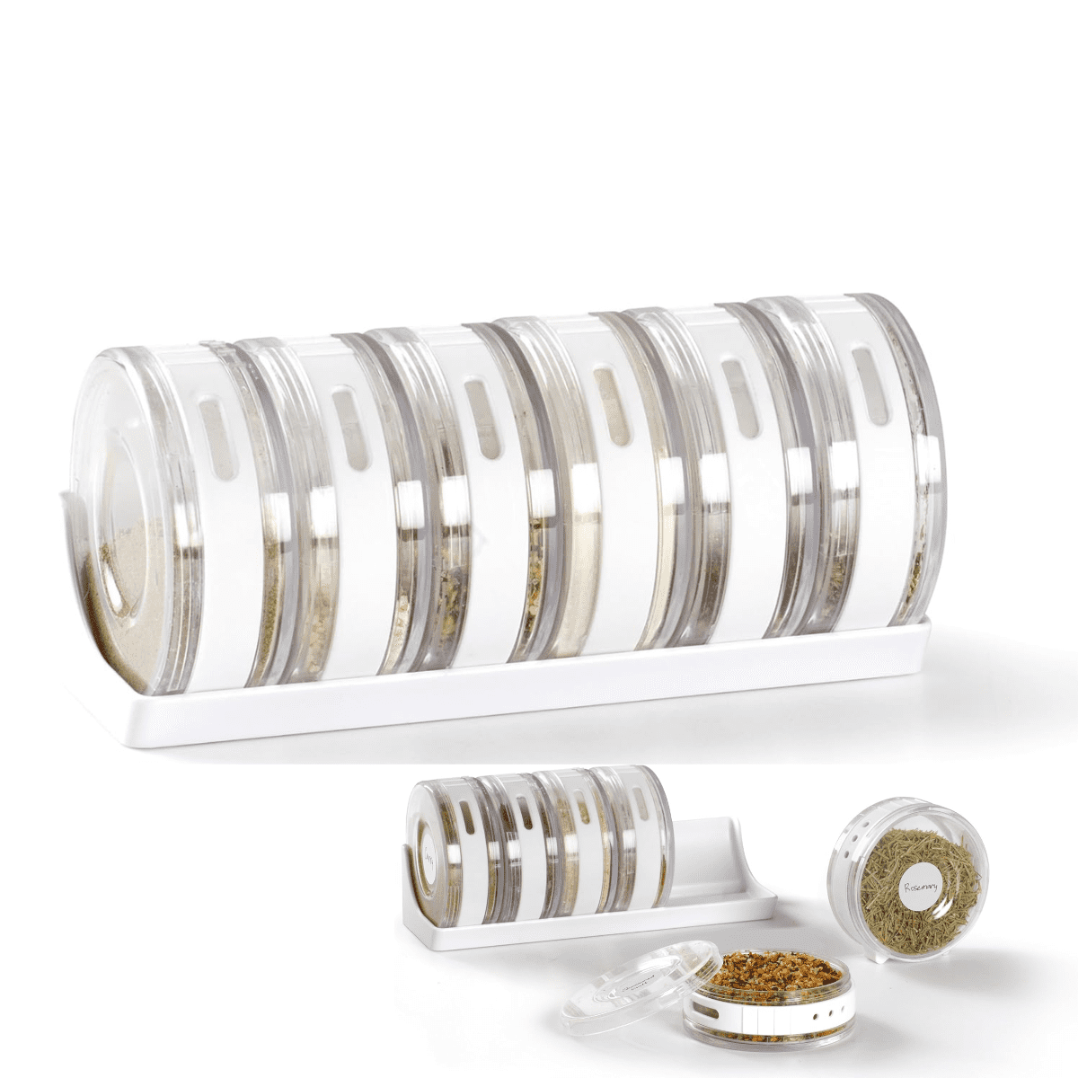 Genérico - Set 6 Organizador Cilindros Especieros Porta Condimentos