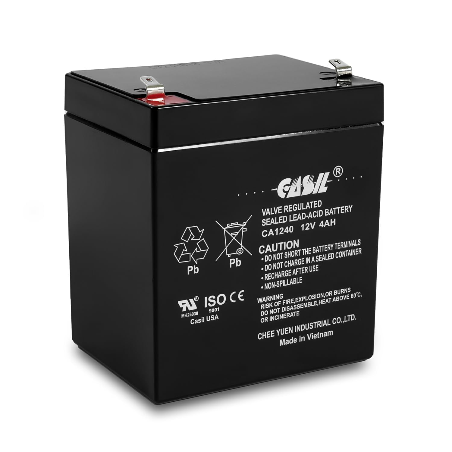 Batería De Alarma Casil Ca1240 12v 4ah Sla Para Sistema Adt