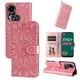 thumbnail image 1 of Funda tipo cartera FOXDOCK para Infinix Hot 11s , diseño girasol en relieve, cuero PU, cierre magnético, soporte y tarjetero, 1 of 5