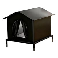 Ioensy - Caseta Para Gatos Para Exterior, Cueva, Caseta Elevada Para Cachorros, Para Porche Exterior, Granero, Tamaño S, 33 X 33 X 33 Cm