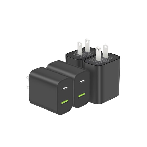 Cargador USB C de 20 W de doble puerto DENGWENQIANG, paquete de 4