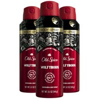 Spray Corporal Old Spice Wolfthorn Para Hombre, 150 Ml (Paquete De 3)