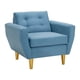 thumbnail image 2 of Sofa Bote 1c Felpa 01 Azul Petroleo, 2 of 6