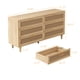 thumbnail image 2 of 59.06"6-Drawers Rattan Storage Cabinet Rattan Drawer with White Drawer Slides,for Bedroom,Living Room,Natural, 2 of 3