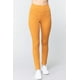 thumbnail image 1 of Saronite Pantalones Básicos de Punto de Cintura Alta y Largo Completo, Color Mostaza Intenso (para Mujer), 1 of 4