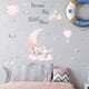 thumbnail image 4 of Pegatinas de pared de elefante, globo aerostático rosa, luna, estrellas grises, para guardería, sala de estar, dormitorio, decoración del hogar., 4 of 5
