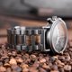 thumbnail image 4 of Reloj de madera 2win grabado para hombre personalizado (marido), 4 of 9