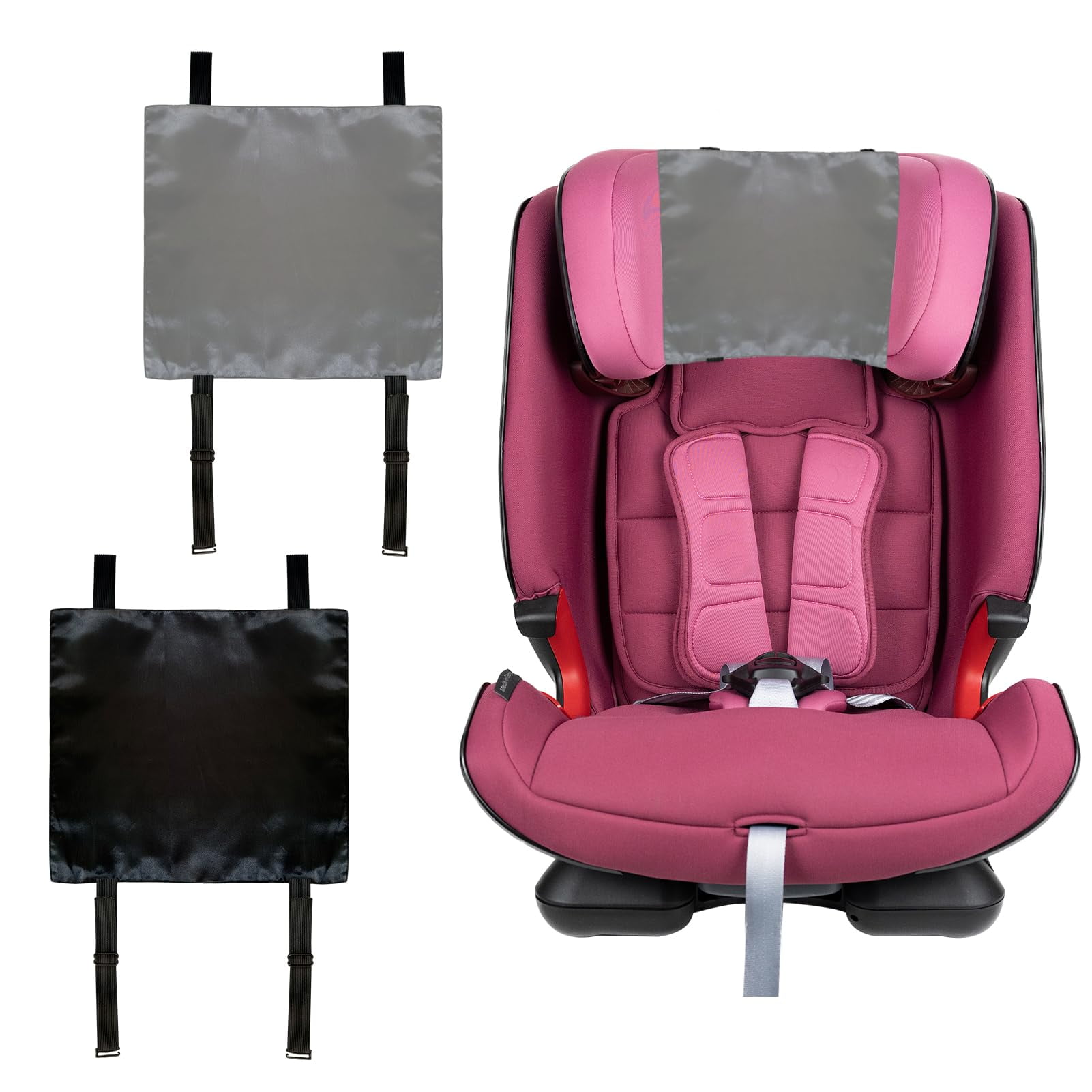 Funda Satinada Para Reposacabezas De Asiento De Coche Para Bebés Okueejur, 2 Unidades