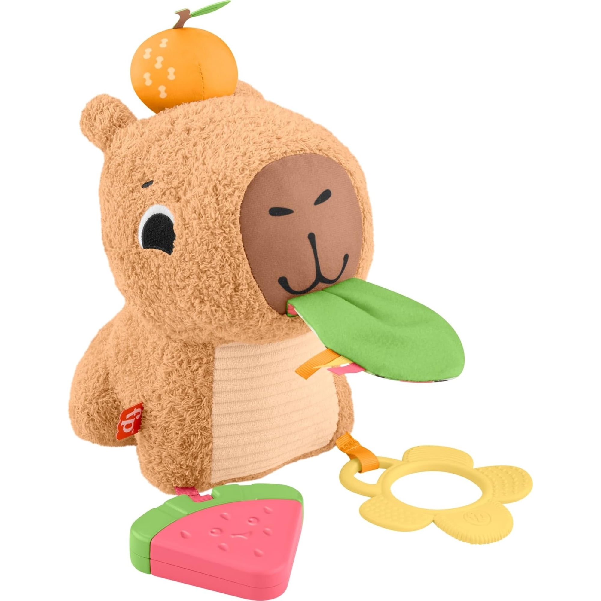 Juguete Sensorial Fisher-price Snuggly Snacky Capibara Para Más De 3 Meses