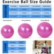 thumbnail image 2 of Pelota de yoga de 75 cm, ideal para fitness, estabilidad, equilibrio y parto, con diseño antiestallido de calidad profesional, ideal para pilates, core y entrenamiento con bomba rápida, ideal para gim, 2 of 7