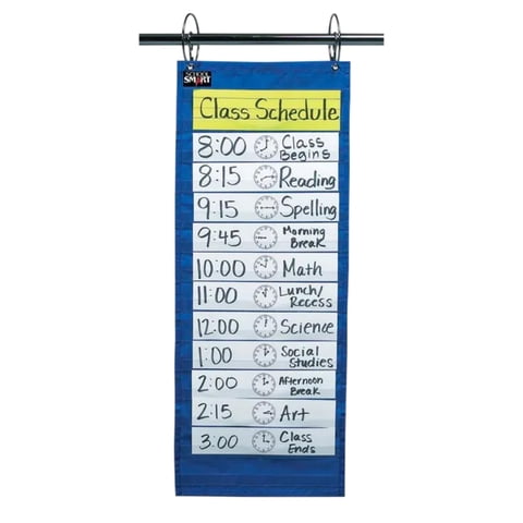 School Smart - Calendario Escolar Inteligente Pocket Chart Con 14 Bolsillos
