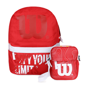Pack Wilson Mochila Defy + Bandolera Harlem Roja
