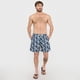 thumbnail image 4 of Traje de Baño Hombre Azul/Blanco Full Print Corona, 4 of 5