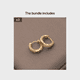 thumbnail image 1 of 14K Gold Plated Zircon Hoop Earrings: A Stylish Accessory for the Elegant Woman, 1 of 5