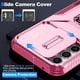 thumbnail image 4 of Funda Armada para Samsung Galaxy A34 5G con Tapa Deslizante y Soporte Magnético Giratorio Rosa, 4 of 5