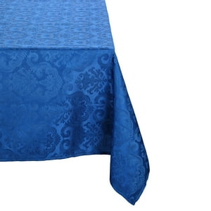 Sueño Blanco - Mantel Rectangular Flor De Lis Azulino