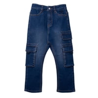 Pillin - Jeans Niño Cargo Cintura Ajustable Azul
