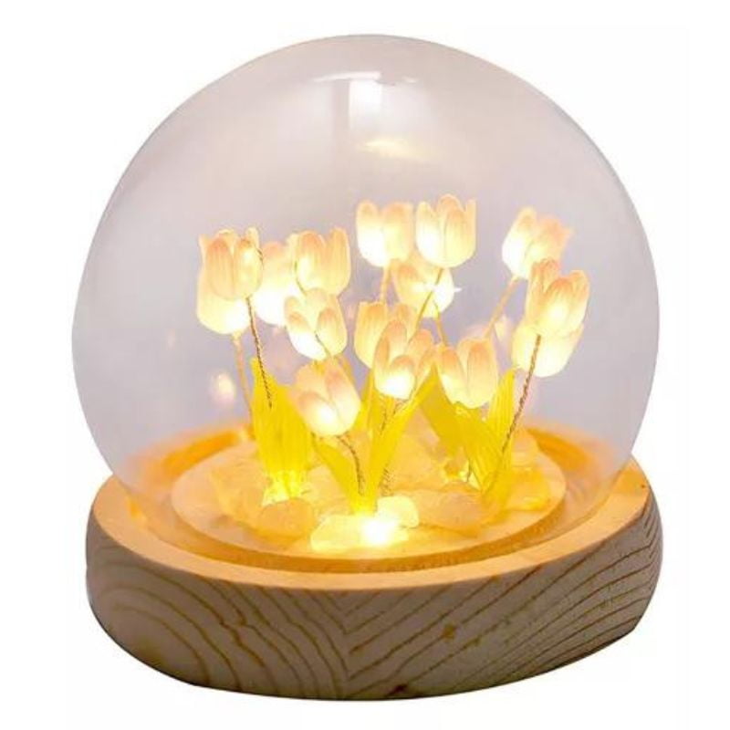 Leon Import - Lámpara Led De Noche, Romántica, De Tulipán, Para Armar