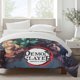 thumbnail image 2 of demon slayer Bedding Sets Bed Cartoon Duvet Cover Lightweight 3 Piece Bet Sets for Kids Boys Girls, 2 of 5