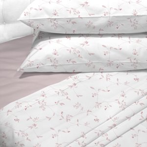 Sabanas Andes 180 Hilos Estampada Enredadera Rosa 2 Plazas
