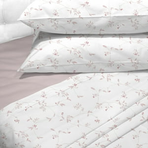 Sabanas Andes 180 Hilos Estampada Enredadera Rosa 2 Plazas