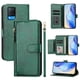 thumbnail image 1 of Funda tipo libro para OPPO A55 5G con bolsillo con cremallera, cierre magnético, 7 ranuras para tarjetas y correa para la muñeca., 1 of 6