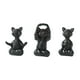 thumbnail image 1 of 3x Figuras De Gatos De Yoga, Decoraciones Artísticas De Recuerdo De Gatos Para Mesa, Hotel, Oficina, Negro, 1 of 3