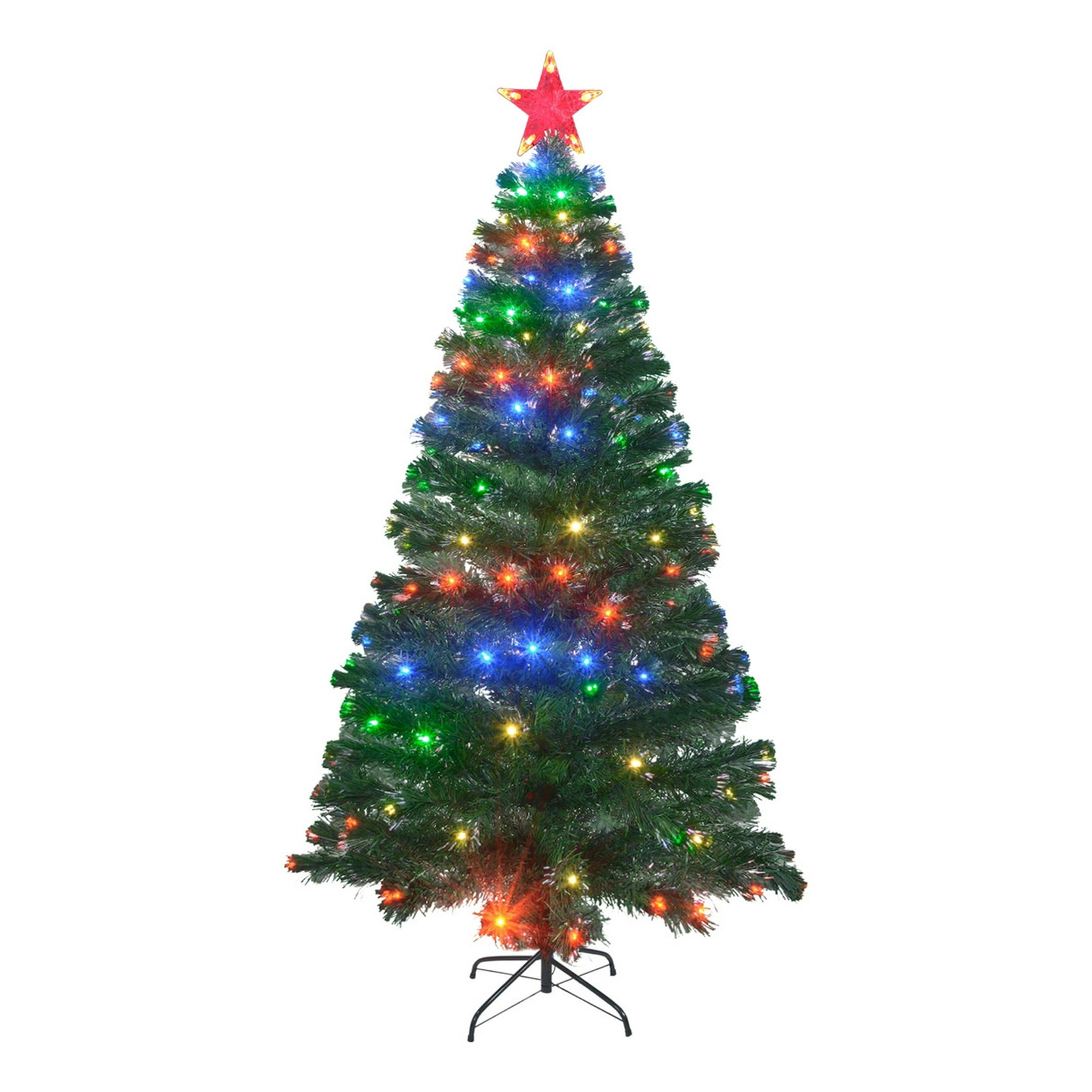 Jardimex - Arbol Navidad Led Fibra Optica 180 Cm 200 Ramas + Estrella Color Verde