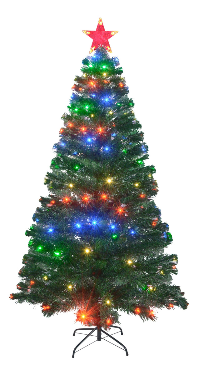 Jardimex - Arbol Navidad Led Fibra Optica 180 Cm 200 Ramas + Estrella Color Verde